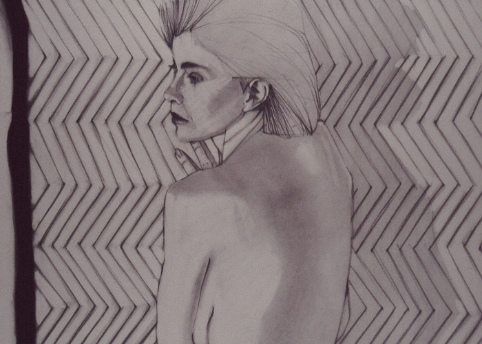 Ali with Packing Quilt, fine art sketch